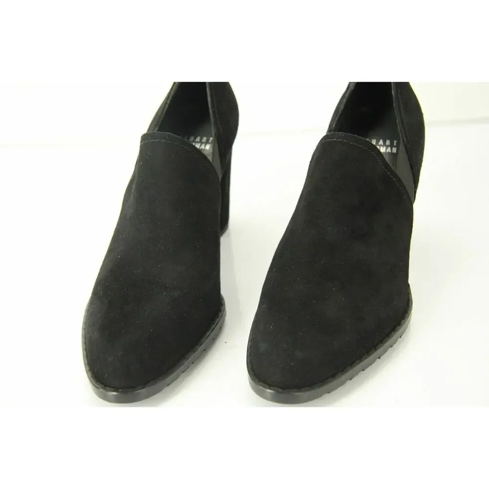 Stuart Weitzman Black Suede CORRAL Ankle Boot Stretch Pumps